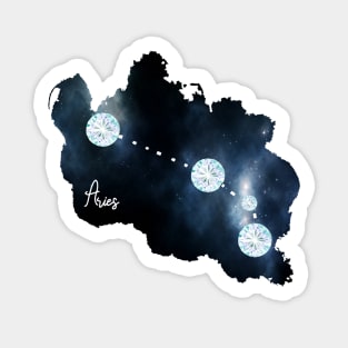 Aries Constellation in Diamonds - Star Signs and Birth Stones Sticker